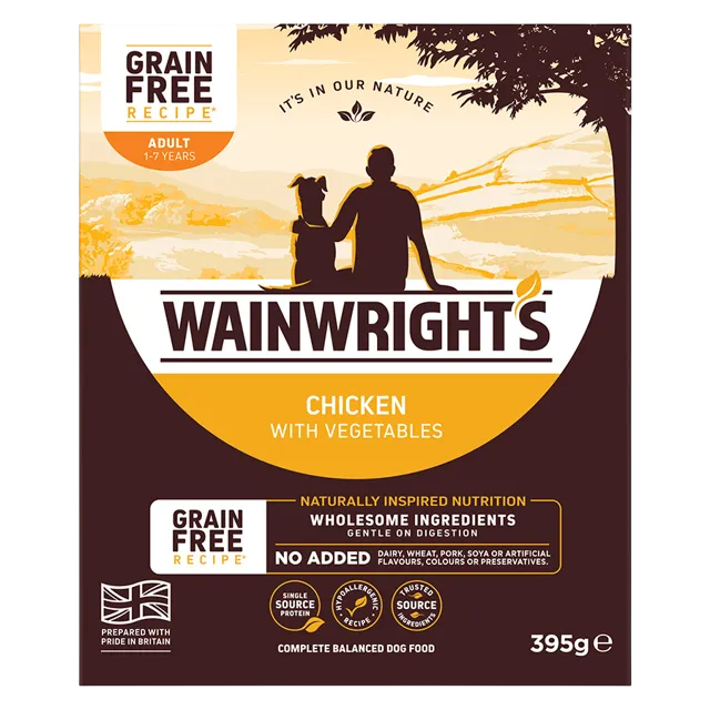 Wainwright's Grain Free Adult Trays – Chicken with Vegetables