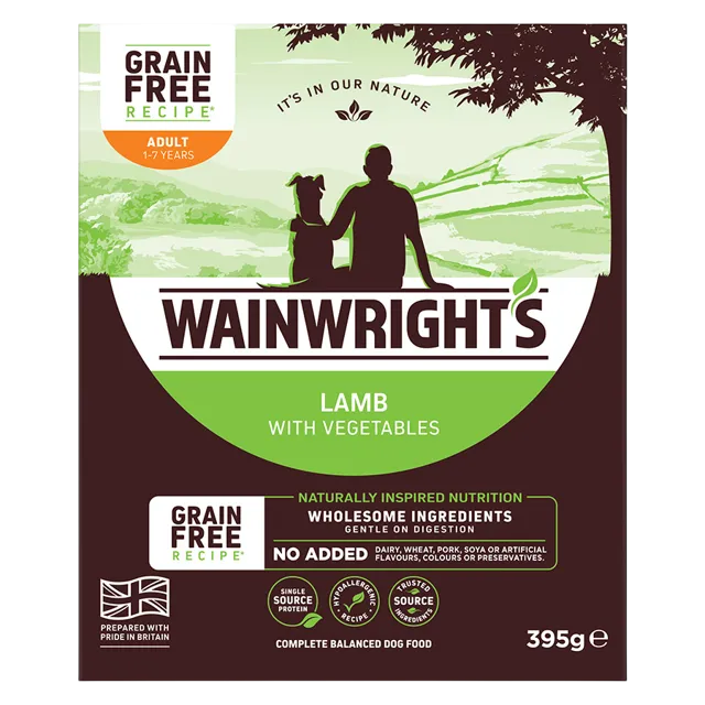 Wainwright's Grain Free Adult Trays – Lamb with Vegetables
