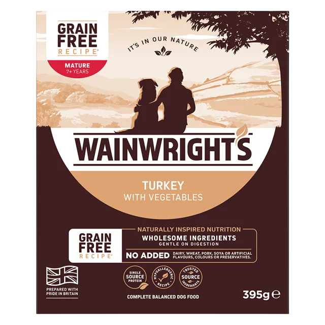 Wainwright's Grain Free Mature Trays – Turkey with Vegetables