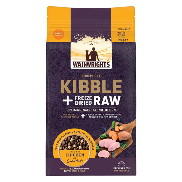 Wainwright's Kibble + Freeze Dried Raw – Free Run Chicken with Superfoods