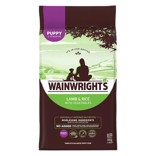 Wainwright's Puppy Dry Food – Lamb & Rice