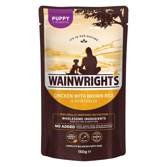Wainwright's Puppy Pouches – Chicken with Brown Rice