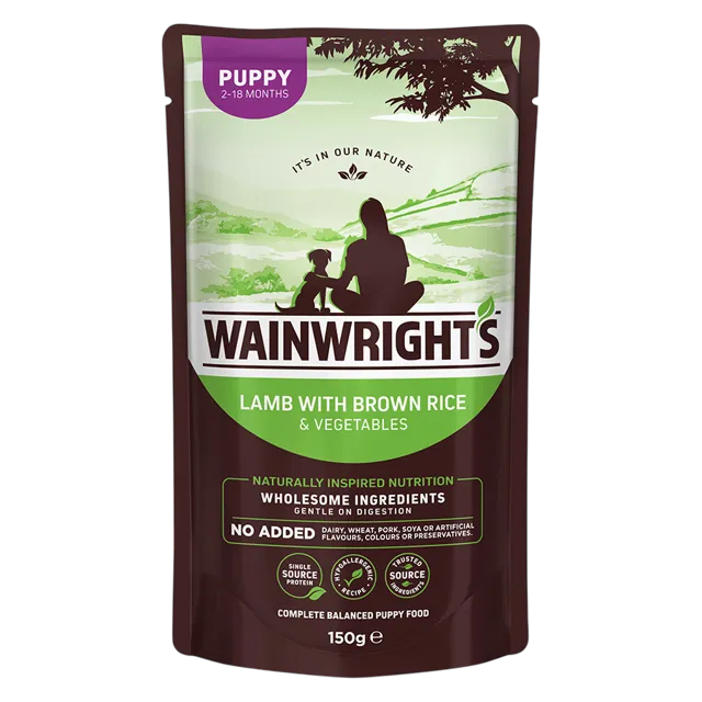 Wainwright's Puppy Pouches – Lamb with Brown Rice