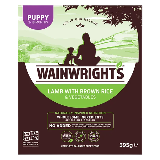 Wainwright's Puppy Trays – Lamb with Brown Rice