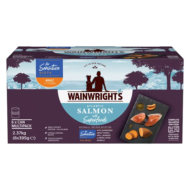 Wainwright's Sensitive Adult Cans – Atlantic Salmon with Superfoods