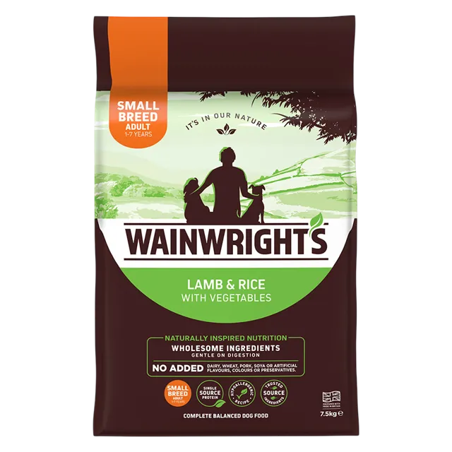 Wainwright's Small Breed Adult Dry Food – Lamb & Rice with Vegetables