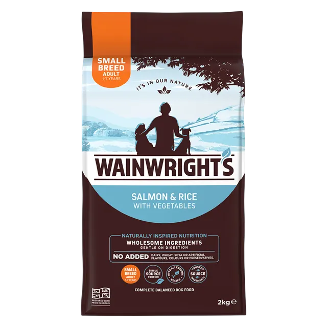 Wainwright's Small Breed Adult Dry Food – Salmon & Rice with Vegetables