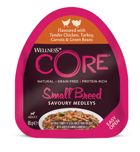 Wellness Core Small Breed Savoury Medleys – Flavoured With Chicken, Turkey, Carrots & Green Beans