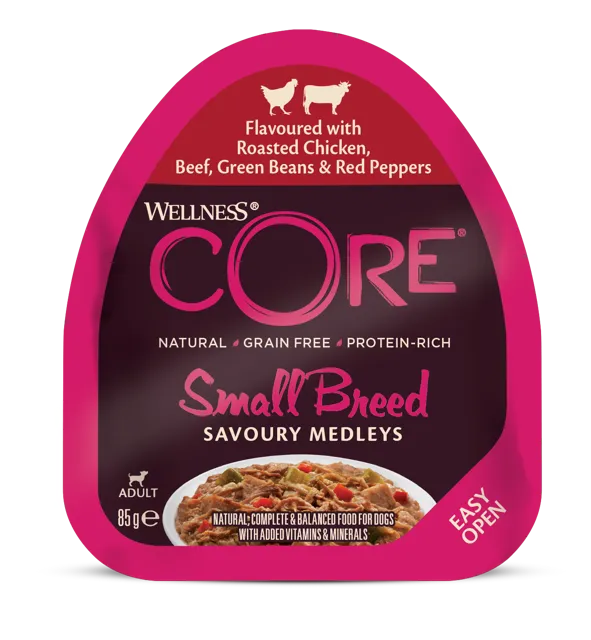 Wellness Core Small Breed Savoury Medleys – Flavoured With Roasted Chicken, Beef, Green Beans & Re