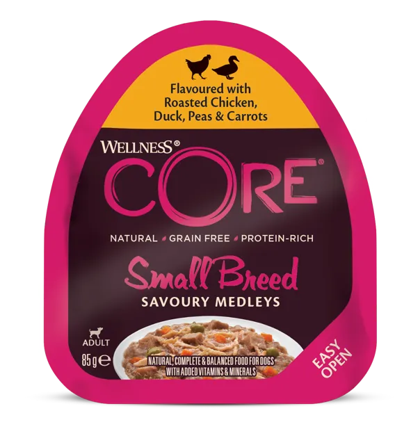 Wellness Core Small Breed Savoury Medleys – Flavoured With Roasted Chicken, Duck, Peas &
