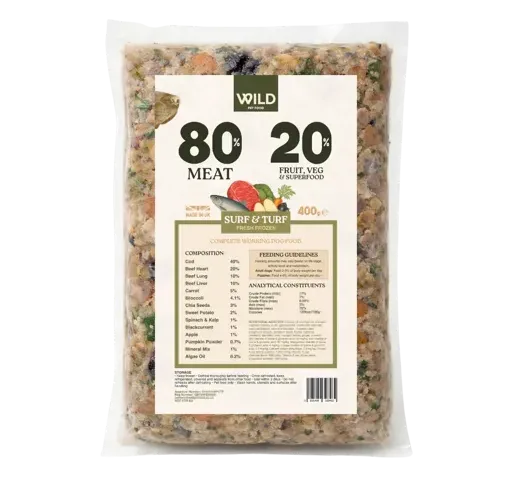 Wild Pet Food 80/20 Fresh Frozen – Surf & Turf