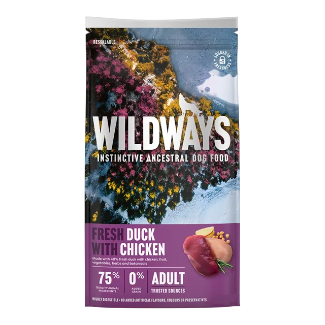 Wildways Adult Dry – Duck with Chicken