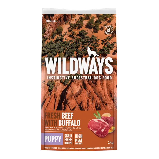 Wildways Puppy Dry – Beef with Buffalo