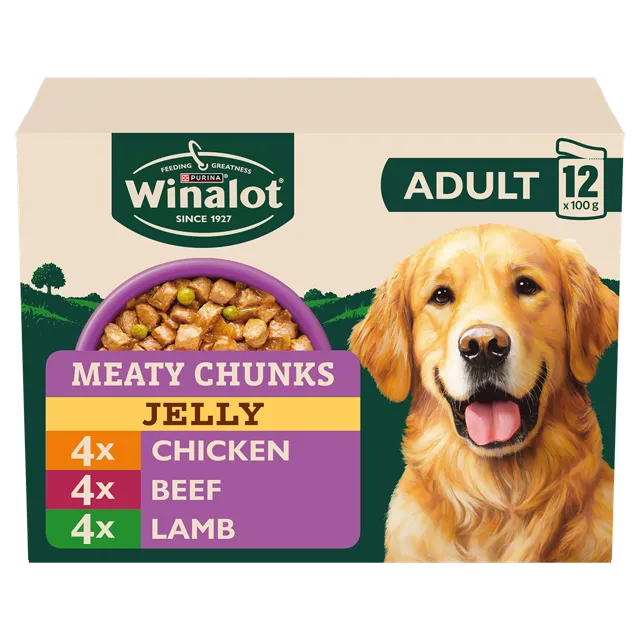 Winalot Meaty Chunks – Mixed in Jelly (Beef, Chicken, Lamb)