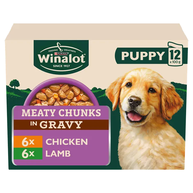 Winalot Meaty Chunks – Puppy Mixed in Gravy (Chicken and Lamb)