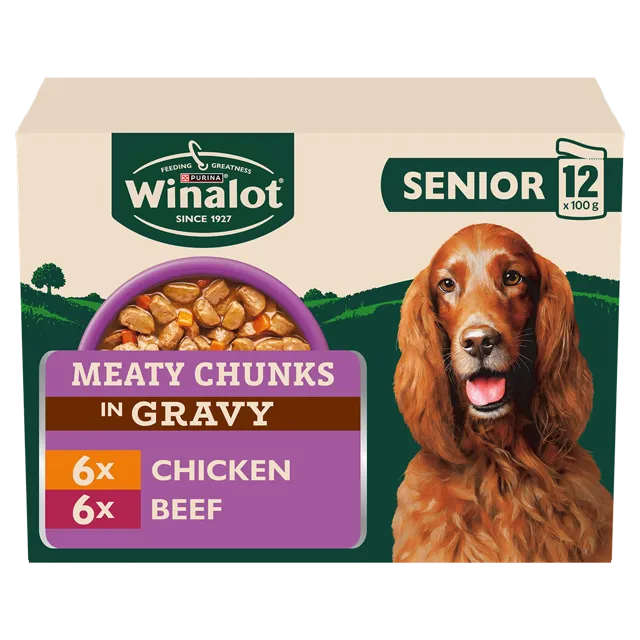 Winalot Meaty Chunks – Senior Mixed in Gravy (Beef and Chicken)