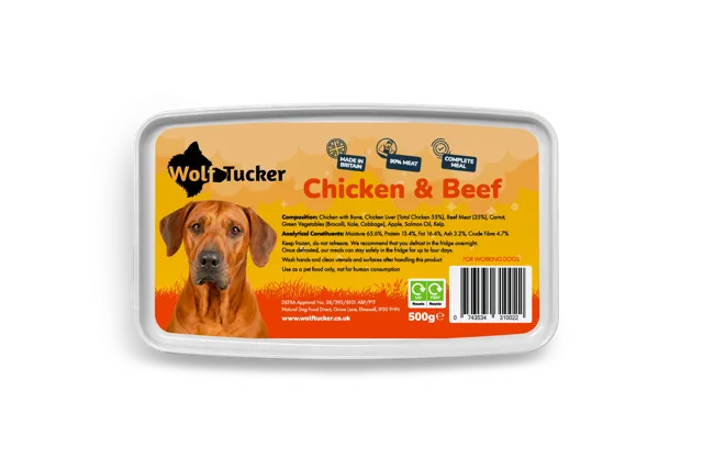 Wolf Tucker Complete Raw Meals – Chicken And Beef Meal