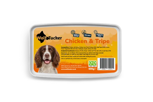 Wolf Tucker Complete Raw Meals – Chicken & Tripe Meal