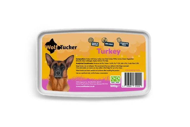 Wolf Tucker Complete Raw Meals – Turkey Meal with Sage