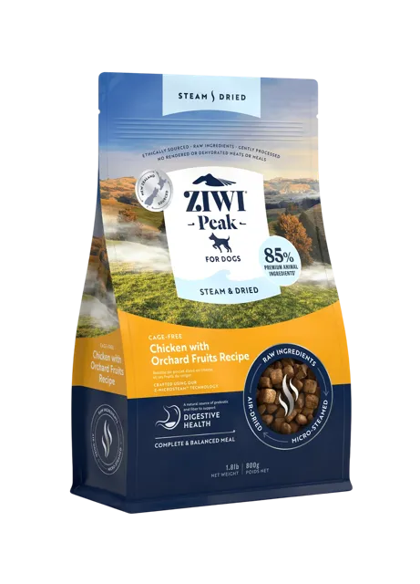 Ziwi Peak Steam & Dried – Cage-Free Chicken with Orchard Fruits