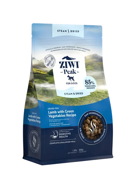 Ziwi Peak Steam & Dried – Lamb with Green Vegetables